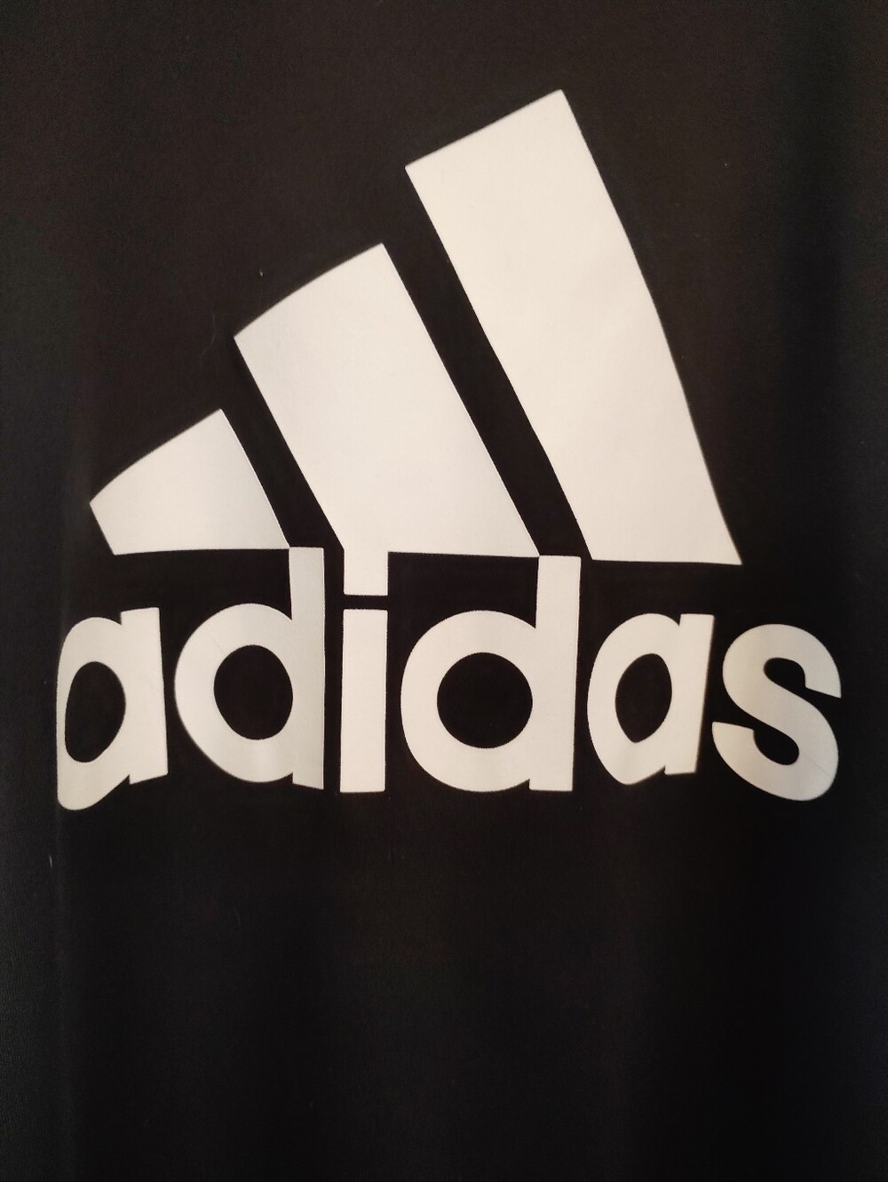 adidas Black Short-Sleeve Tee with White Trefoil Logo - Picture 4 of 4